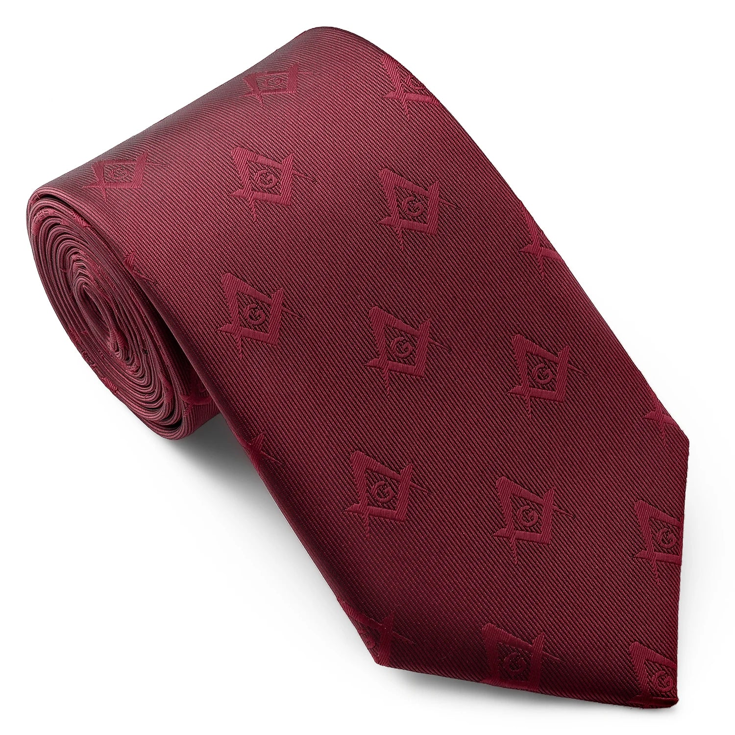 Masonic Freemason Necktie With Compass G Emblem