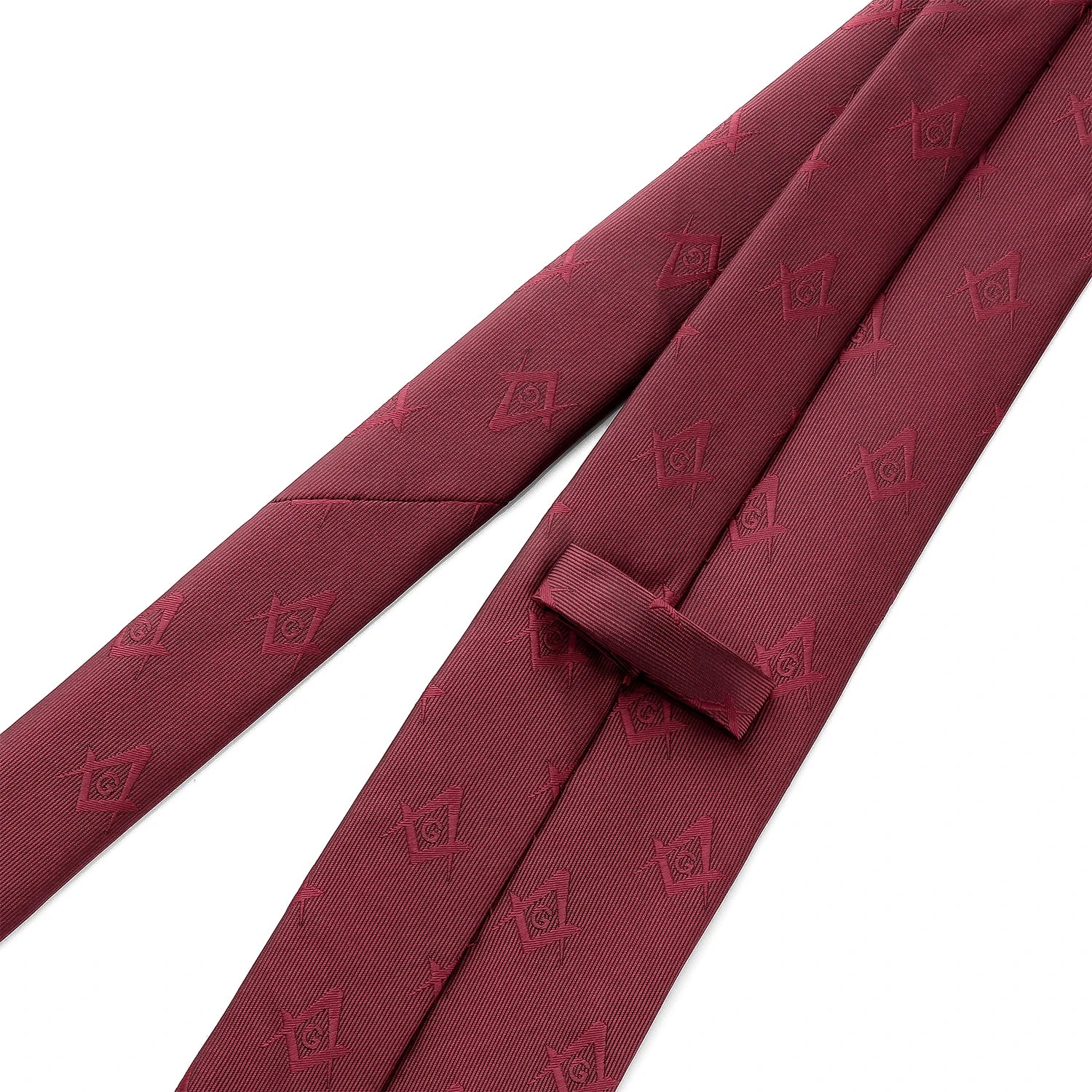 Masonic Freemason Necktie With Compass G Emblem