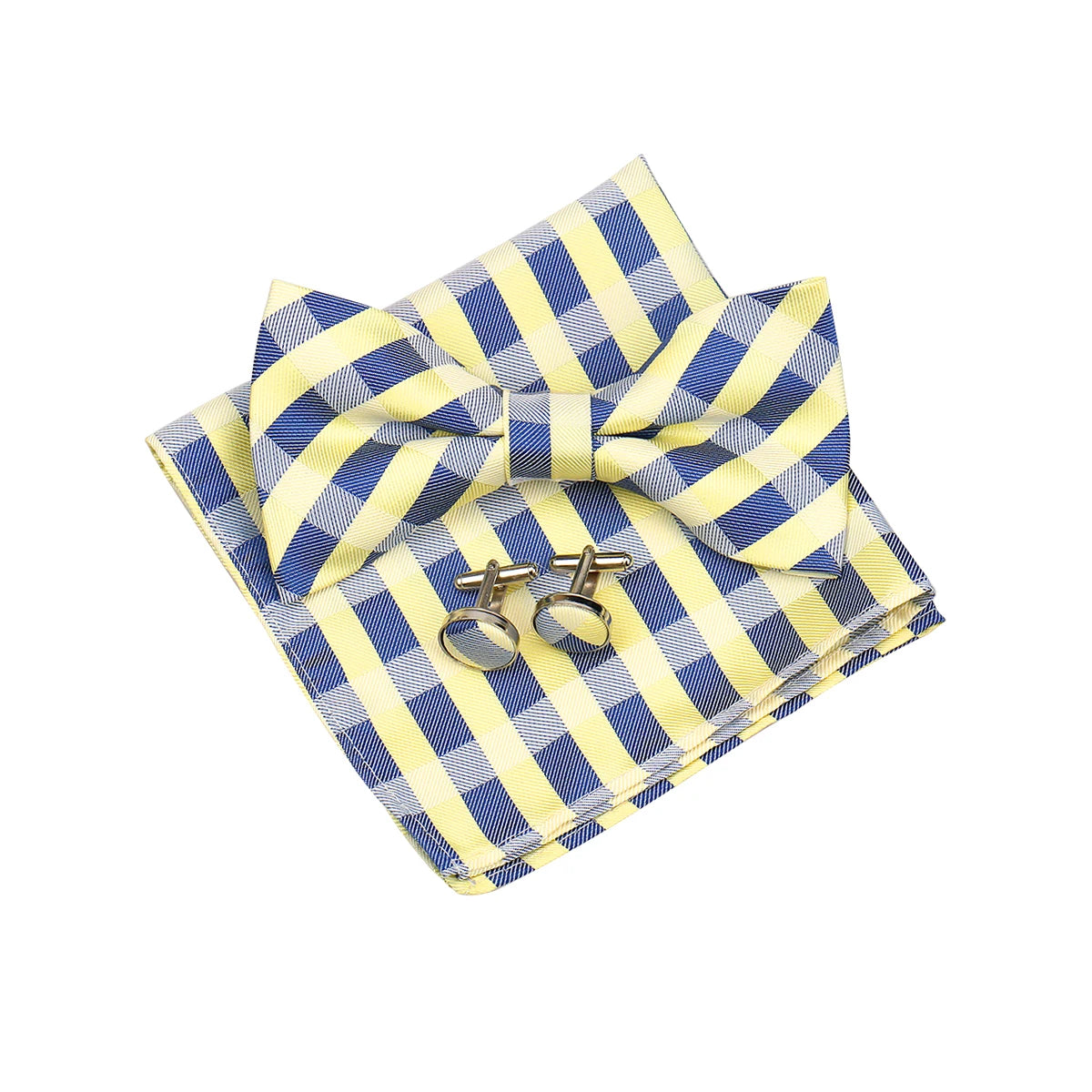 Paisley Bow Tie Set With Pocket Square And Cufflinks
