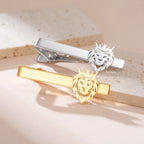 Men's Lion Crown Tie Clip Stainless Steel Vintage