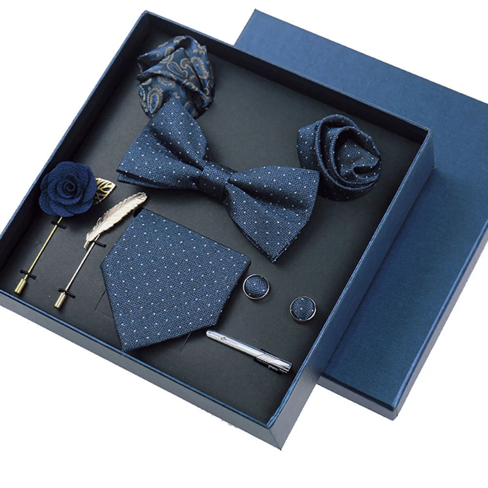 Men’s Necktie Gift Set With Accessories in Gift Box