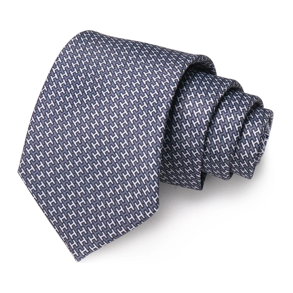 Men’s Geometric Print Necktie – Classic Formal Tie