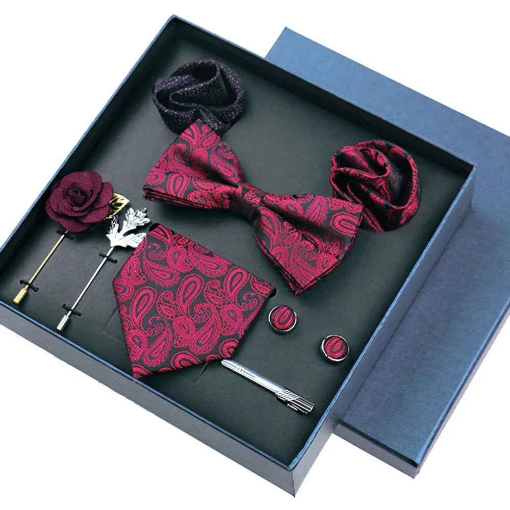Men’s Necktie Gift Set With Accessories in Gift Box
