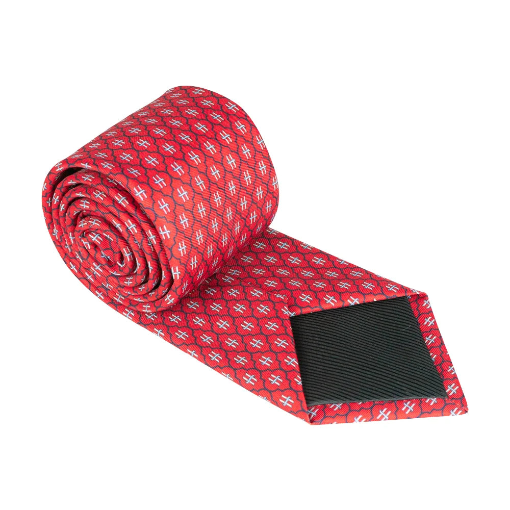 Men’s Geometric Print Necktie – Classic Formal Tie