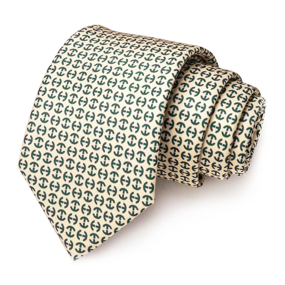 Men’s Geometric Print Necktie – Classic Formal Tie