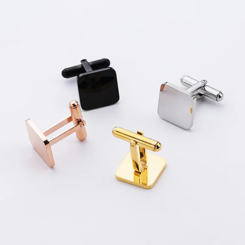 Mirror Polish Stainless Steel Blank Cufflink Bases 15 mm