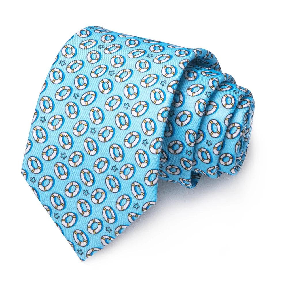 Men’s Geometric Print Necktie – Classic Formal Tie