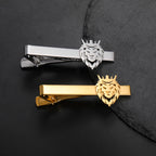 Men's Lion Crown Tie Clip Stainless Steel Vintage